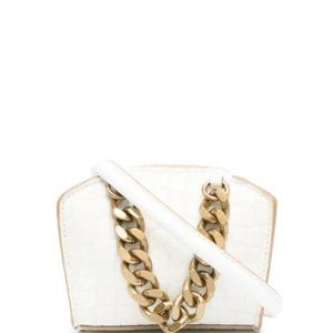 Stella McCartney micro chunky chain crocodile-effe